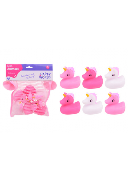 Happy World badunicons 6 stuks zak