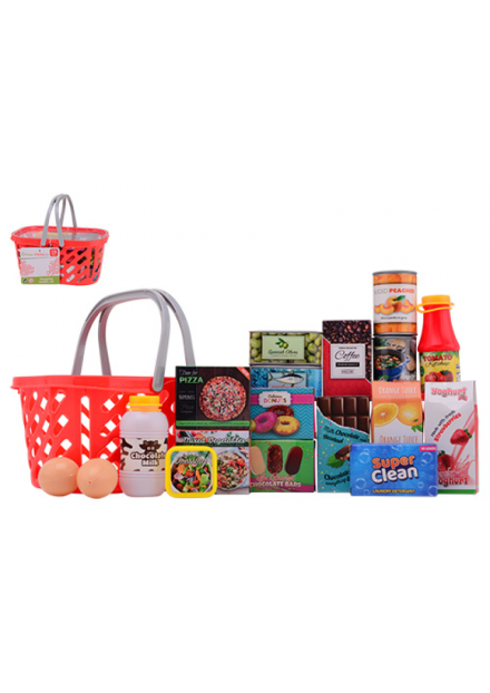 Home and Kitchen winkelmand met boodschappen