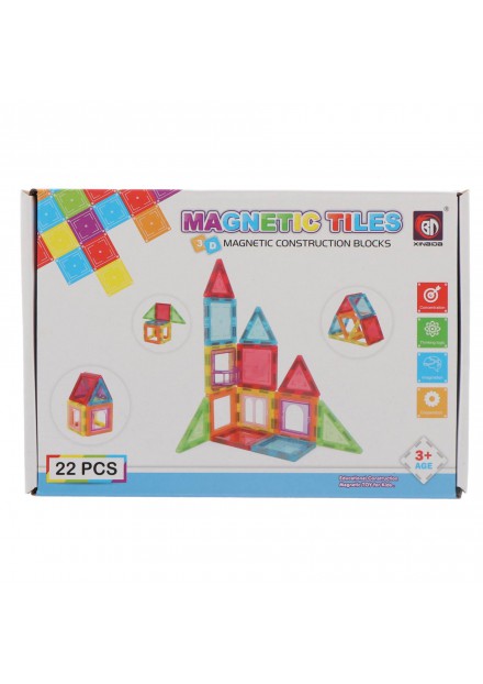 Magnetische tegels 22 delig 6,5 cm
