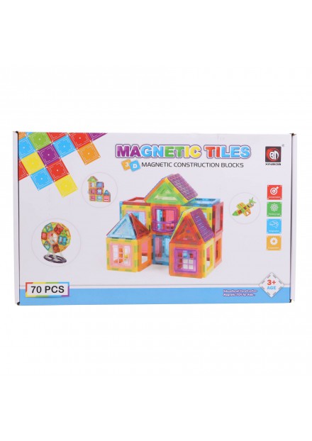 Magnetische tegels 70 delig 6,5 cm