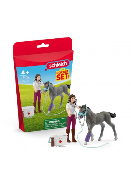 schleich HORSE CLUB Mevrouw Kramer met Veulen 42752