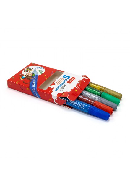 Glitterlijmpennen 5 stuks