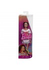 Barbie pop fashionista witte jurk donker haar