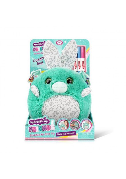 Scribble me furry plush Dixie Dinosaur