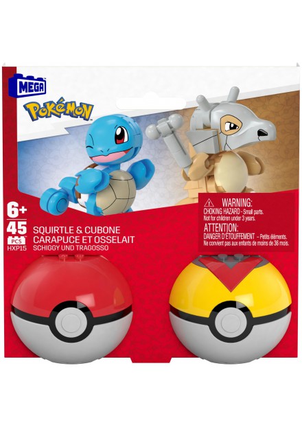Pokemon mega pokebal Squirtle & Cubone Pokemon mega pokebal Squirtle & Cubone