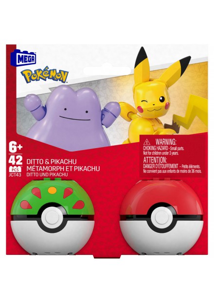 Pokemon mega pokebal Pikachu en Ditto