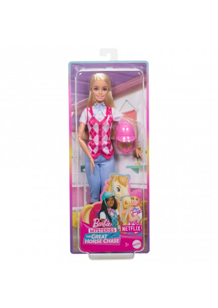 Barbie Family Horse Chase paardrij pop Blond