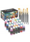Acrylverf set compleet 24x59ml+12 kwasten