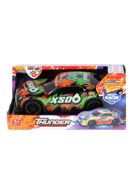 Auto Thunder met licht en geluid Crazy Race groen