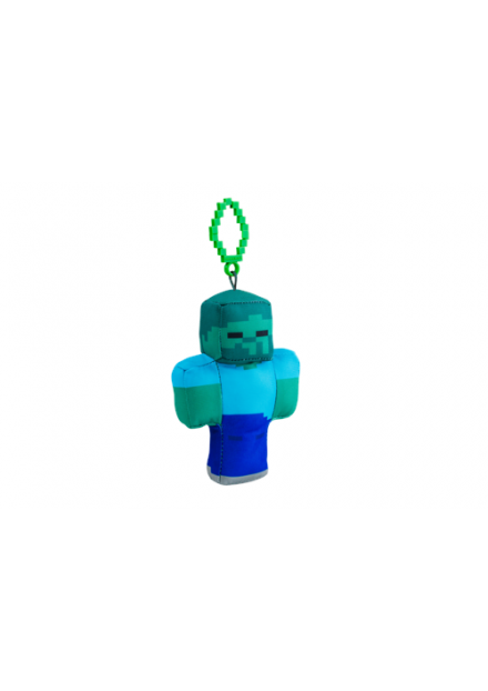 Minecraft clip on plush blauw