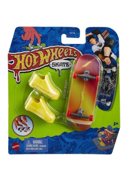 Hot Wheels Skate Fingerboard + Schoen  Color wave
