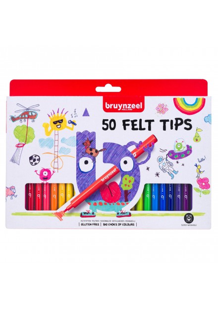 Viltstiften Bruynzeel 50 Stuks