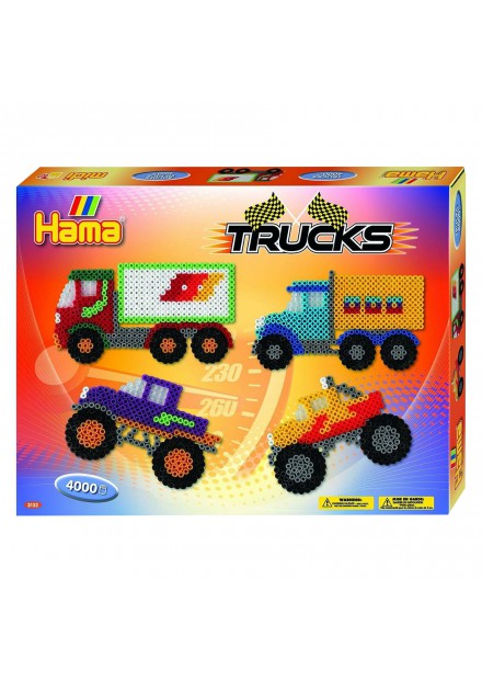 Hama strijkkralen set trucks 4000 delig Hama strijkkralen set trucks 4000 delig