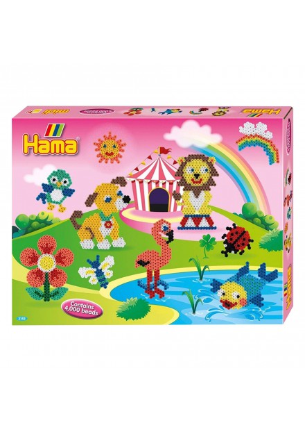 Hama strijkkralen set vrolijke dieren 4000 delig Hama strijkkralen set vrolijke dieren 4000 delig