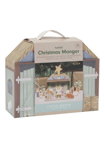 LITTLE DUTCH SPEELKOFFER KERSTSTAL FSC