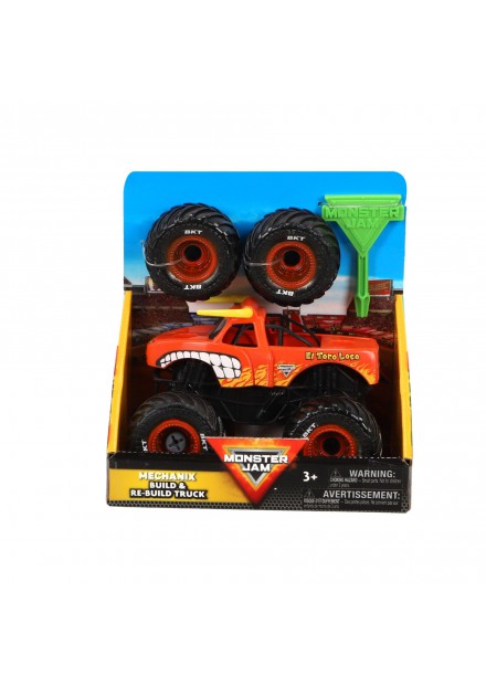 Hot Wheels Monster Jam Mechanix 1:32 Build 'N Re-Build El Toro Loco Hot Wheels Monster Jam Mechanix 1:32 Build 'N Re-Build El Toro Loco