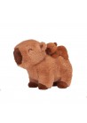 Pluche capybara staand en baby 25cm Donker bruin