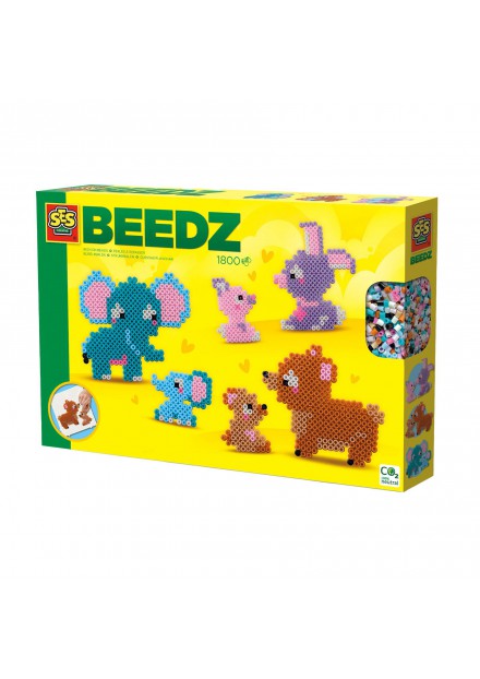 SES Beedz strijkkralen schattige familie dieren 1800 stuks