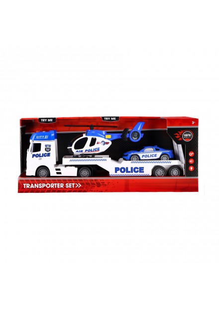 Rapid Wheels Autotransporter Politie  licht en geluid