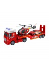 Rapid Wheels brandweer met auto en helikopter met licht en geluid