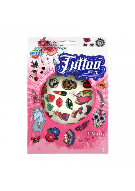 Tattoo set 10 Sheets rose