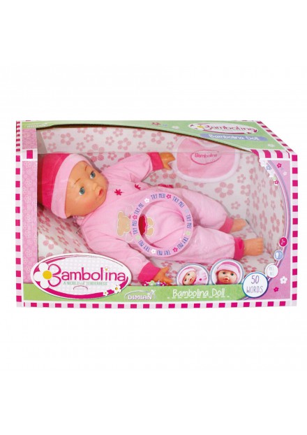 Bambolino pop 40 cm praat 50 Nederlandse zinnen