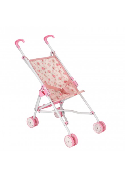 Poppenbuggy roze bloem