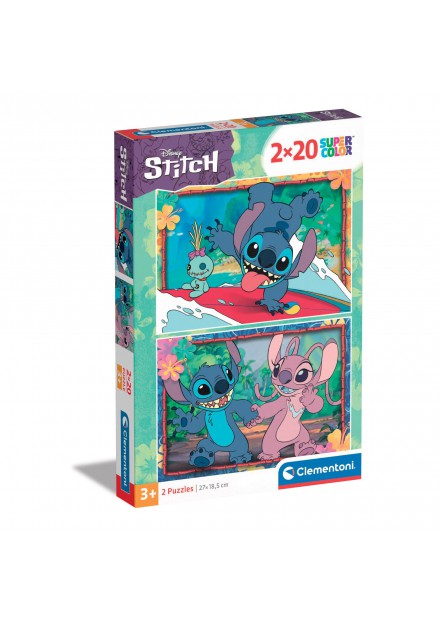 Clementoni Puzzel 2x20 Stukjes Stitch Disney