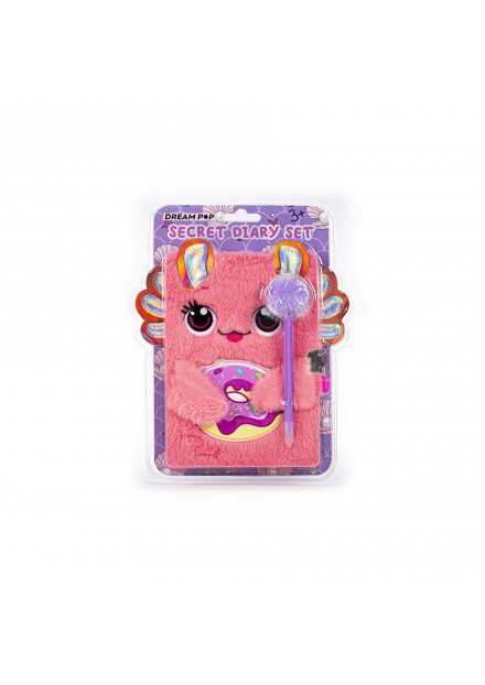 Dream Pop Fluffy Dagboek Axelot met Pompompen Dream Pop Fluffy Dagboek Axelot met Pompompen