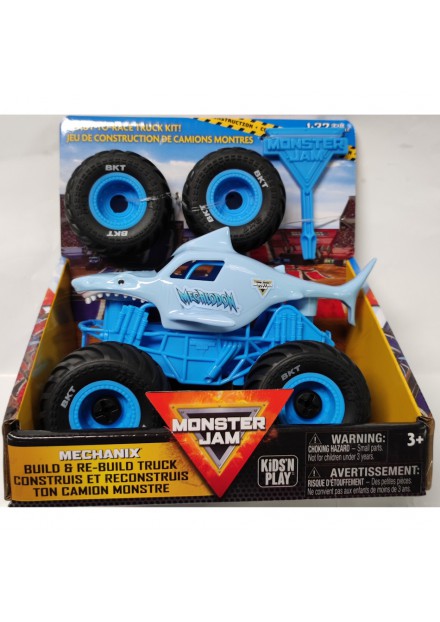 Hot Wheels Monster Jam Mechanix 1:32 Build 'N Re-Build  shark Hot Wheels Monster Jam Mechanix 1:32 Build 'N Re-Build  shark