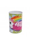 blikje Unicorn spaarpot  8,5x11,5cm