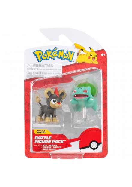 Pokemon battle figuren pack Bulbasaur & Litleo Pokemon battle figuren pack Bulbasaur & Litleo