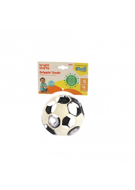 Oball Rattle voetbal zwart/wit