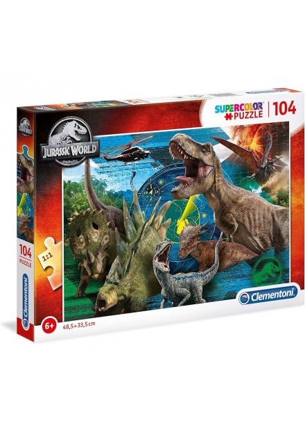 Clementoni super color puzzle Jurassic world 1004  stuks