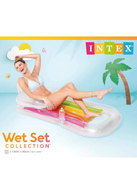 Intex King Kool luchtbed/stoel 160x85cm  wit