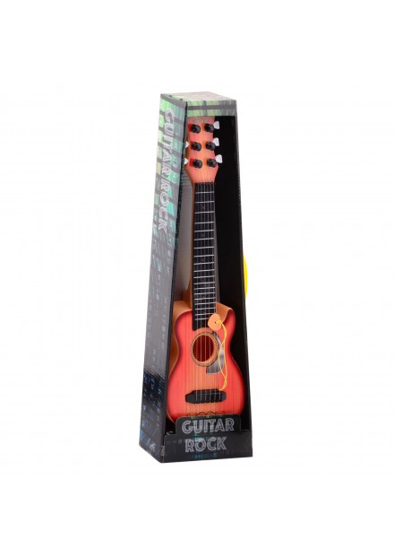 Gitaar 45cm met 6 metalen snaren licht bruin