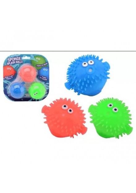 Aqua Fun Fluffy spons water ballen 3 stuks