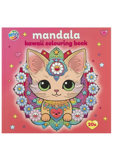 Kleurboek Kawaii mandala rose