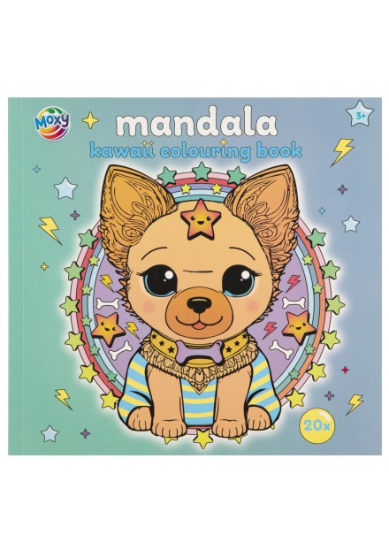 Kleurboek Kawaii mandala hond