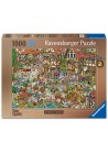 Ravensburger puzzel time travel middle ages 1000 stukjes