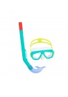 Bestway duikset 2 delig duikbril en snorkel groen