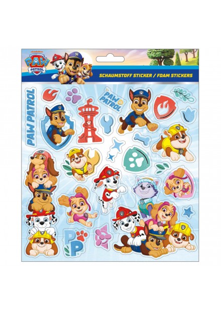 Foam stickers met glittereffect Paw Patrol