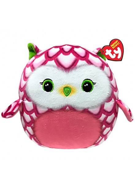 Ty Squish a Boo Tootie Owl Pink 20cm