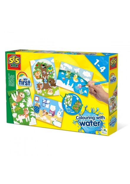 SES My First Kleuren met water - Verborgen dieren