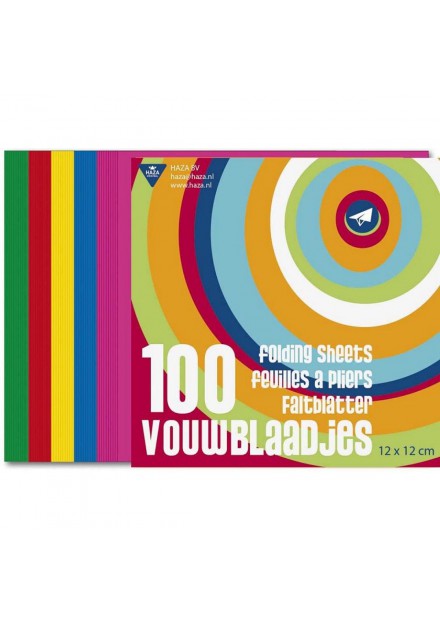 VOUWBLAADJES 12X12 CM 100 STUKS
