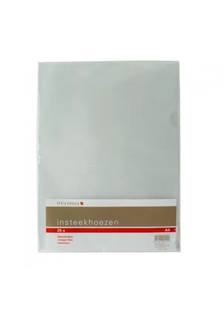 25 stuks  Plastic L mappen  insteekhoes A4