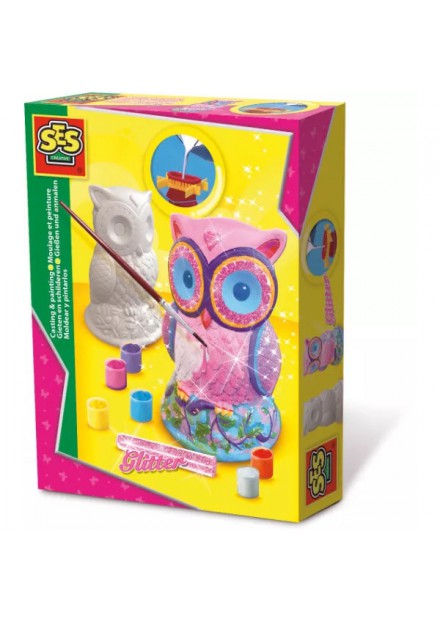 SES  gips gieten en schilderen uil