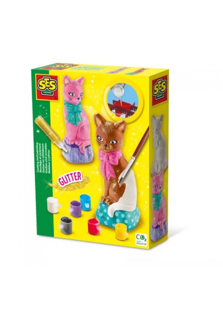 ses Gips Gieten en schilderen kat