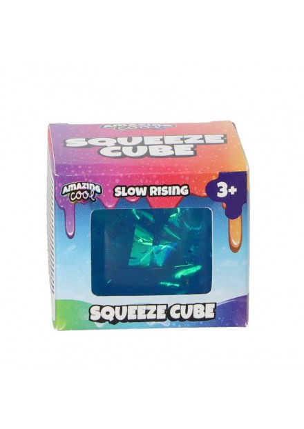 Amazing Cool squeeze kubus confetti slow rise blauw