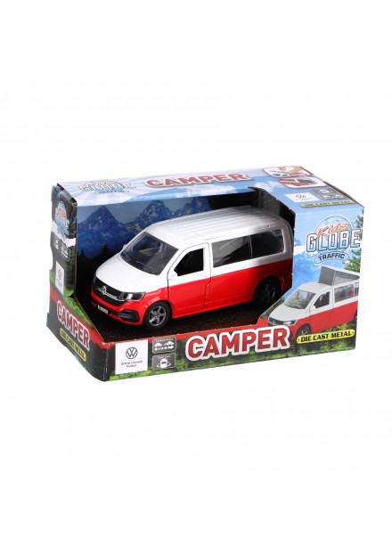 Auto Volkswagen transporter camper Die-Cast Pull Back,13,5 cm